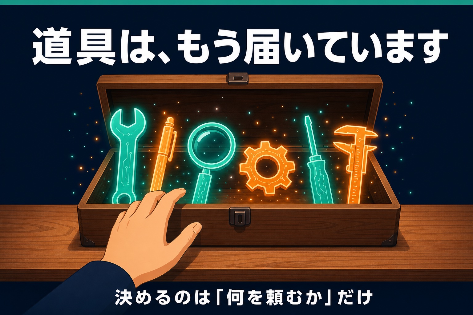 道具は、もう届いています——決めるのは「何を頼むか」だけ