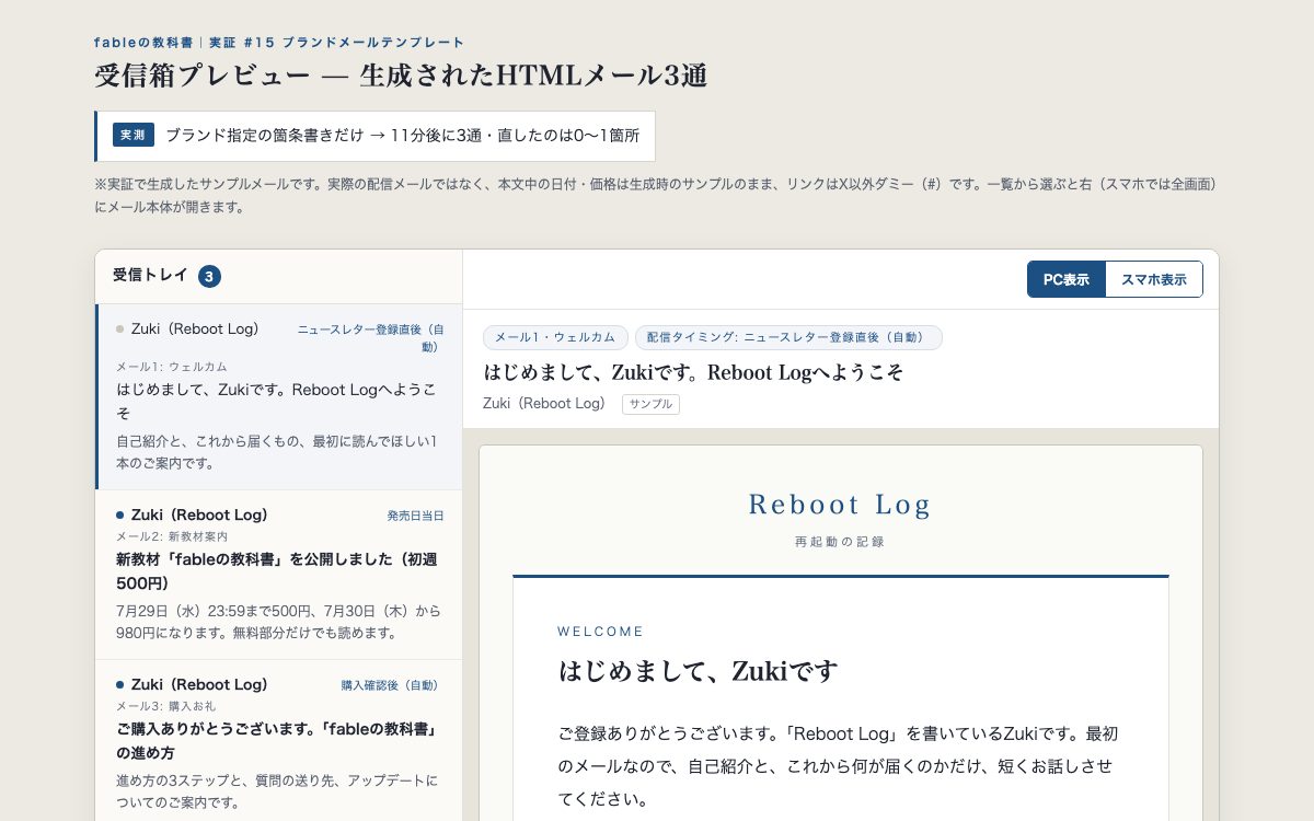 実物のスクリーンショット